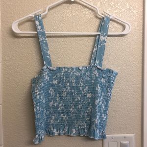 PacSun Blue Floral Tank Top